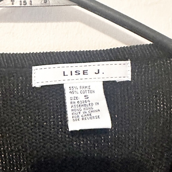 Lise J. Black cardigan sweater with gold braiding & embroidery - Picture 4 of 5